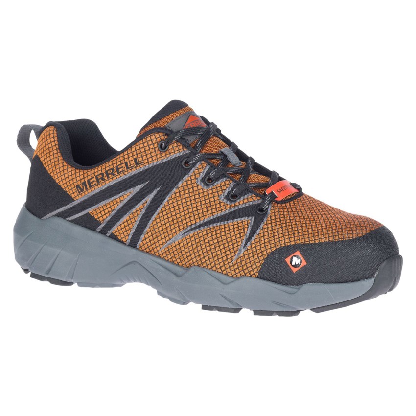 Chaussure de Securite Merrell Fullbench 55 Alloy Toe Orange Homme | M.H.FEJJ